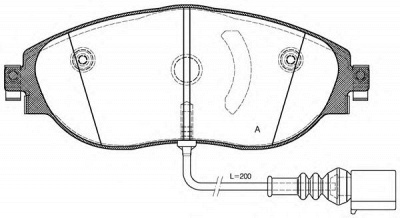 OPEN PARTS bpa147001 -  Комплект тормозных колодок, дисковый тормоз